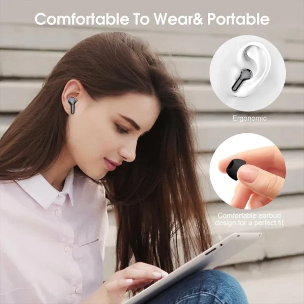 Wireless Earbuds Stereo Headphones - Waterproof Earphones - New Model 2025 - Wireless Charging Case - Image 6