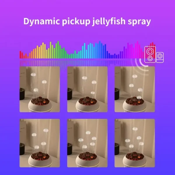 Dynamic Jellyfish Air Humidifier 250ml Essential Oil Diffuser - Humidifier With 7 Colorful Night Lights & Remote Control - Image 3