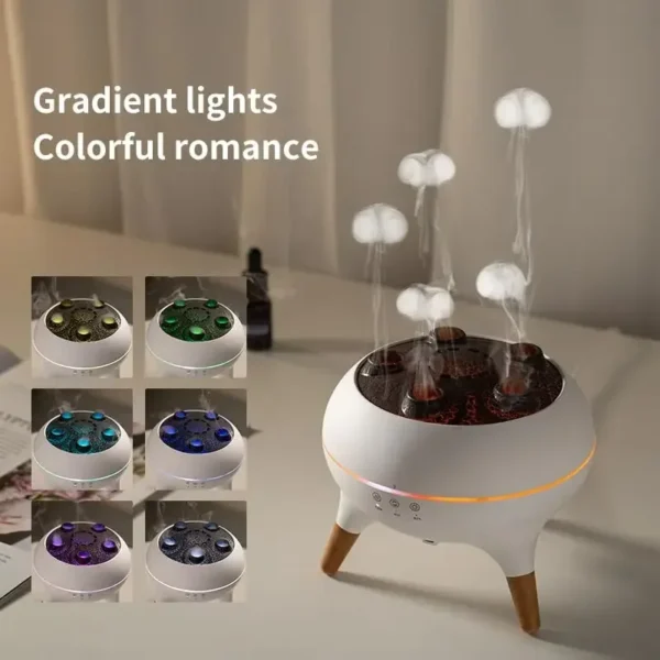 Dynamic Jellyfish Air Humidifier 250ml Essential Oil Diffuser - Humidifier With 7 Colorful Night Lights & Remote Control - Image 4