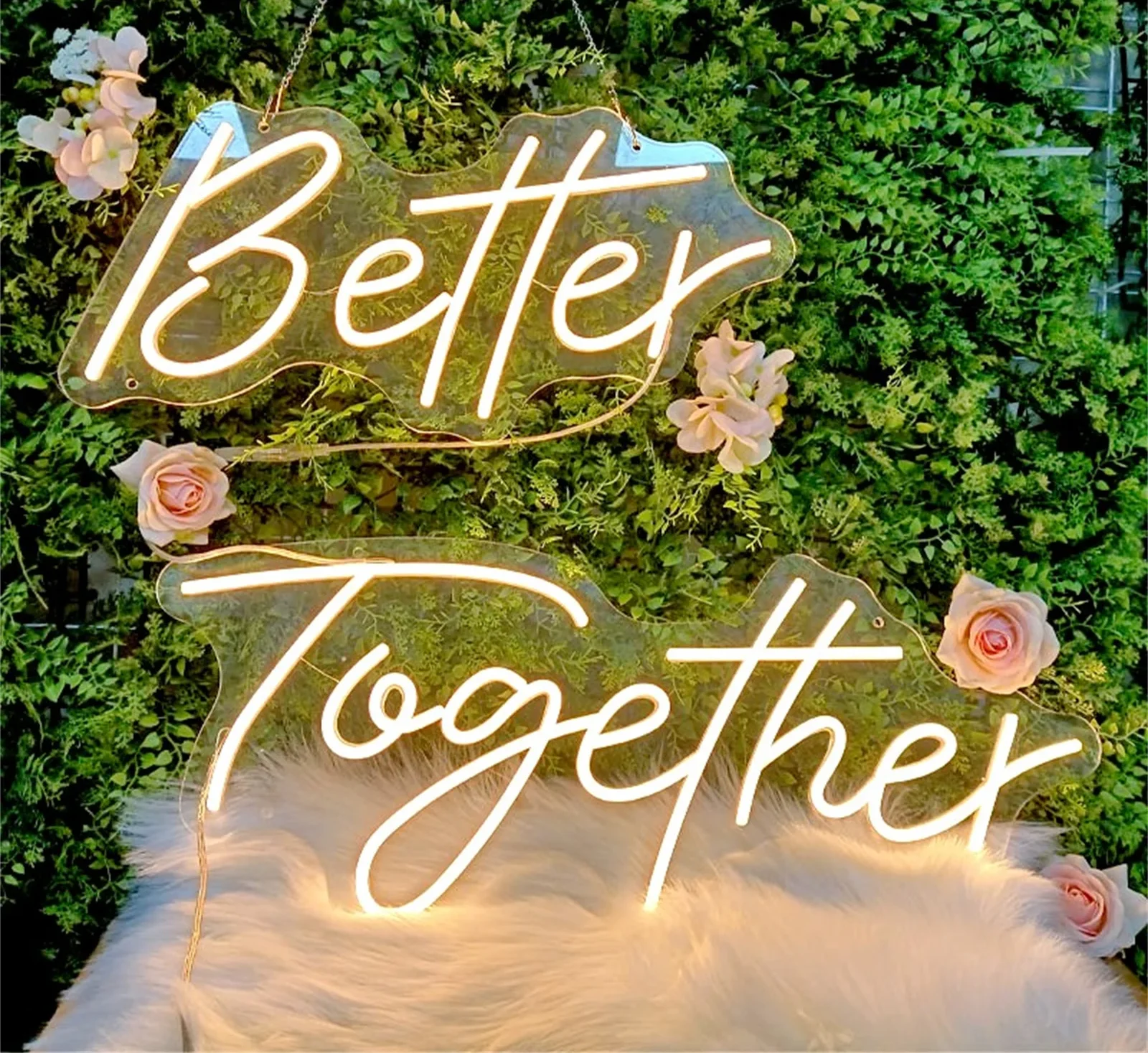 Better Together LED Neon Sign for Wall and Bedroom Decor, also Great for Weddings, Birthday parties, and Clubs. - Image 2